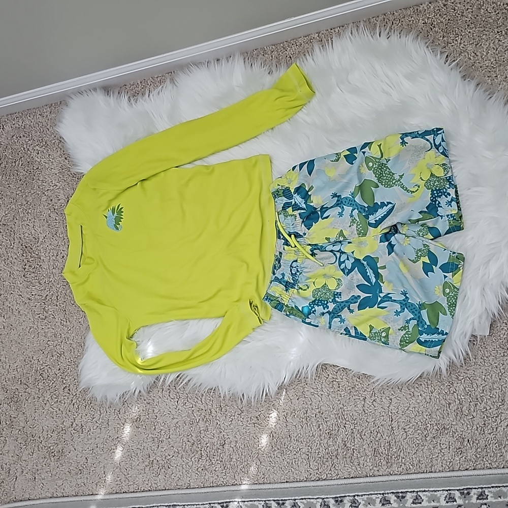 Boys 5T swim trunks and shirt set